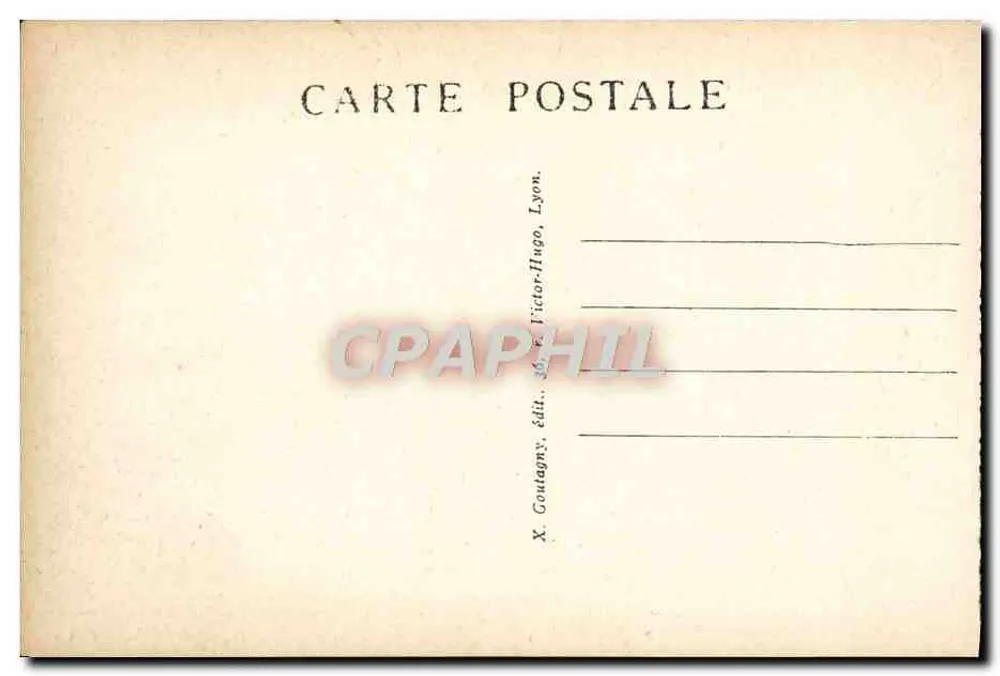 Lyon — Junção do Rio Rône e do Rio Saône — X. Coutagny, editora, 36, rua Victor-Hugo, Lyon - Verso
