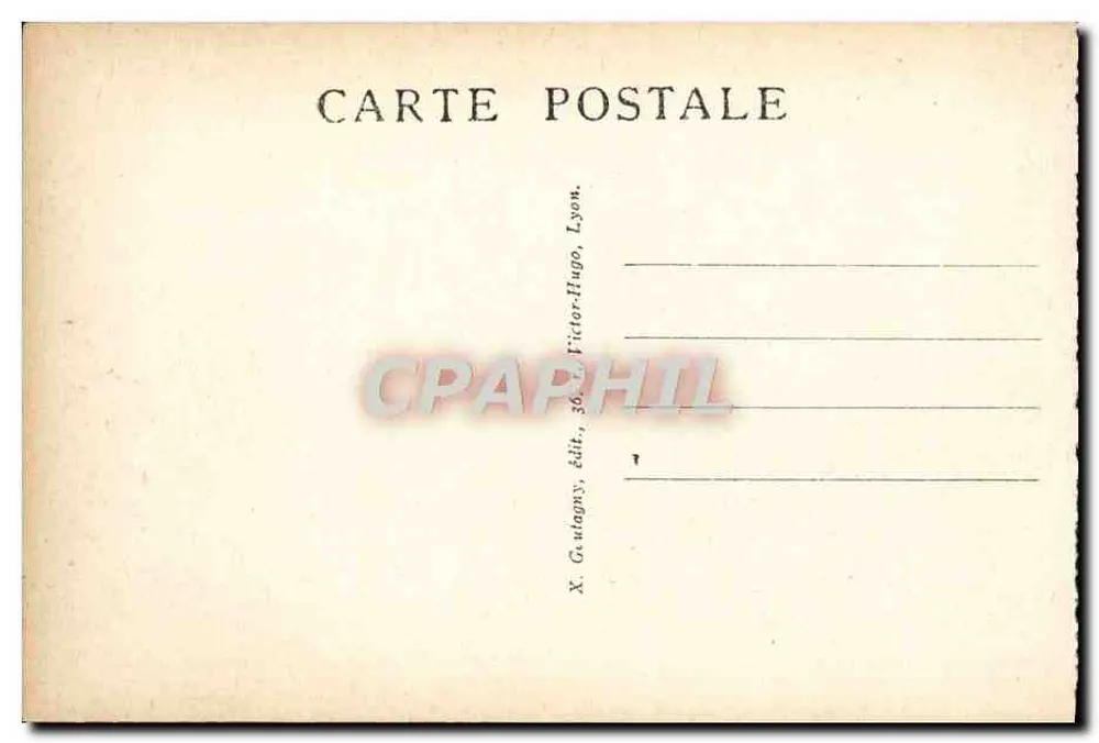 LYON — Perspectiva dos pontes sobre o Rio Ródano — X. Gautagny, editor, Lyon, Hugo-Hugo, n° 29 - Verso