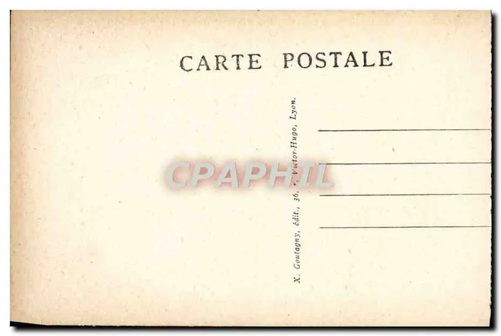 LYON — Parc de la Tête-d'Or, der Schwanenwinkel — X. Goutagny, Verlag, 36, Victor-Hugo, Lyon. - Rückseite