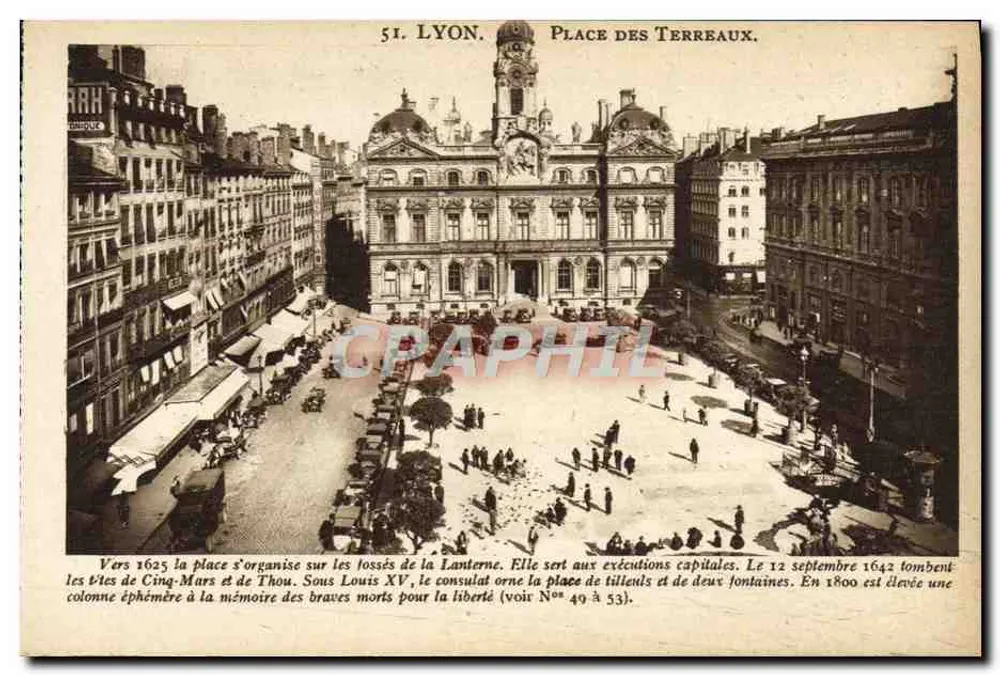 Lyon. Place des Terreaux — História e arquitetura — X. Goutatapy, editor, 51 - Frente