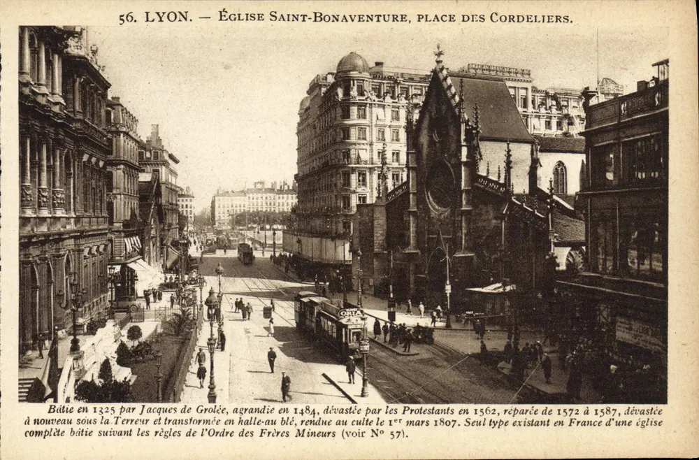 Lyon — Kirche Saint-Bonaventure, Place des Cordeliers — X. Coutagny, Victor-Hugo, Lyon - Vorderseite