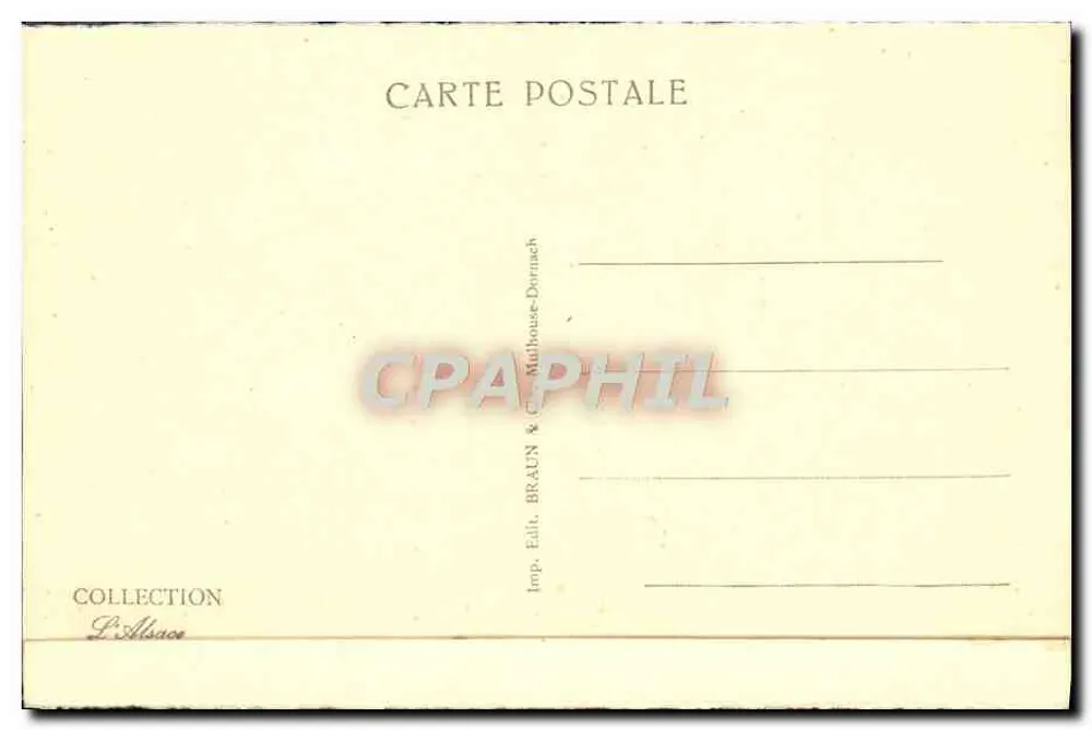 O Hotel do Hohneck — editor Braun & Cie, Dornach, n° 2254 - Verso