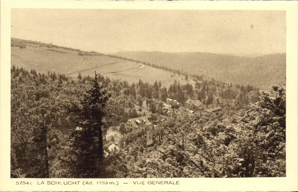 La Schlucht (Alt. 1159 m.) — Vista geral — Coleção L'Alsace, edição Braun & Cie, Mulhouse-Dornach - Frente