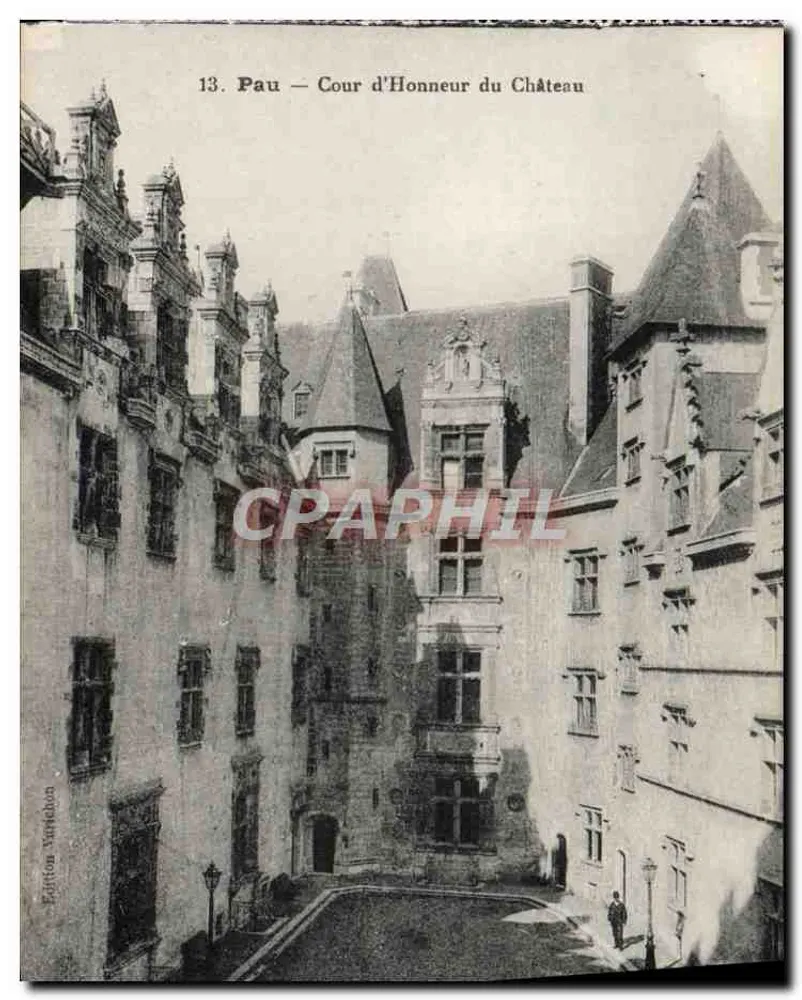Pau — A Praça de Honra do Castelo — Edição Vaneldon, n°13 - Frente
