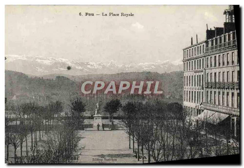 Pau — A Praça Real — Edição Varichon, n°6 - Frente