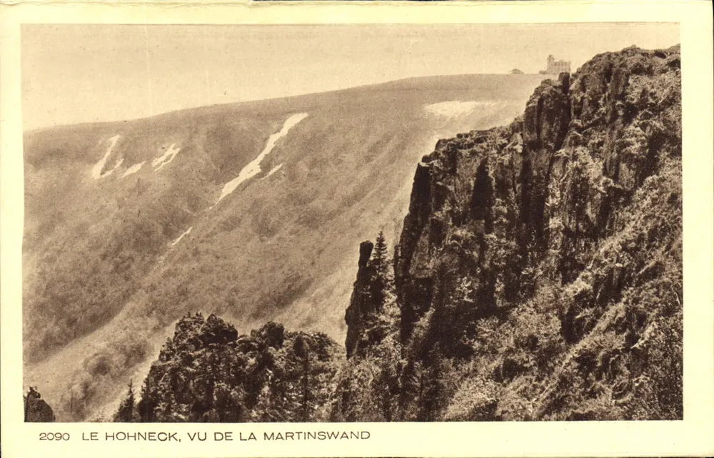 O Hohneck, visto da Martinswand — 2090 — Coleção L'Alsace, editada por Brauw & Cie, Dornach - Frente