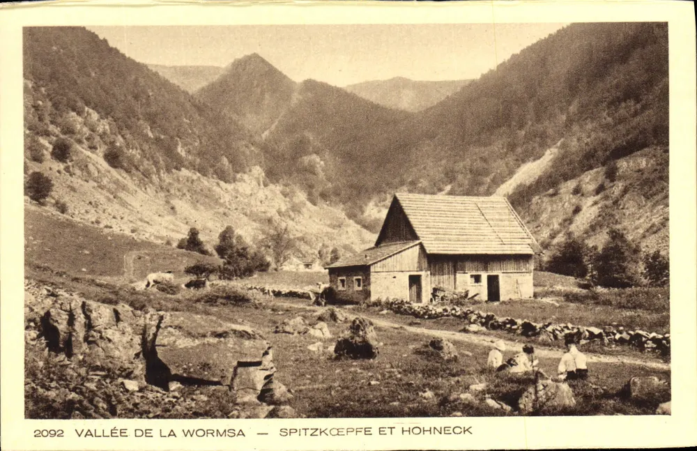 Vale da Wormsa — Spitzköpfe e Hohneck — Braun & Cie, imp. Darmach - Frente