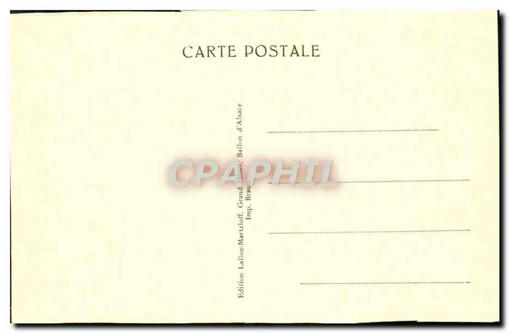 Ballon d'Alsace — Das Chalet Bonaparte und das Hotel Lalloz — Edition Lalloz-Martzloff - Rückseite