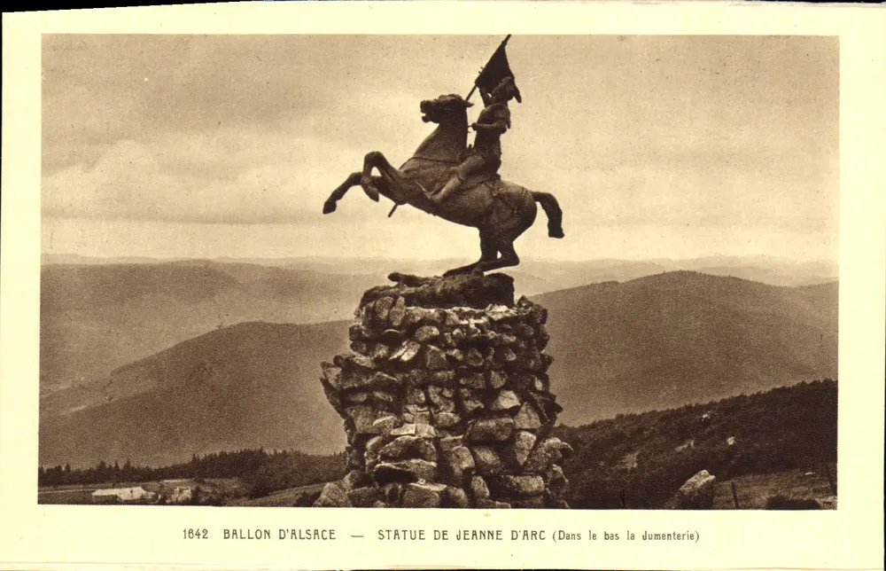 Ballon d'Alsace — Estátua de Joana d'Arc (No fundo a Jumenterie) — Edição Latoz-Martizloff, Imp. Brain - Frente
