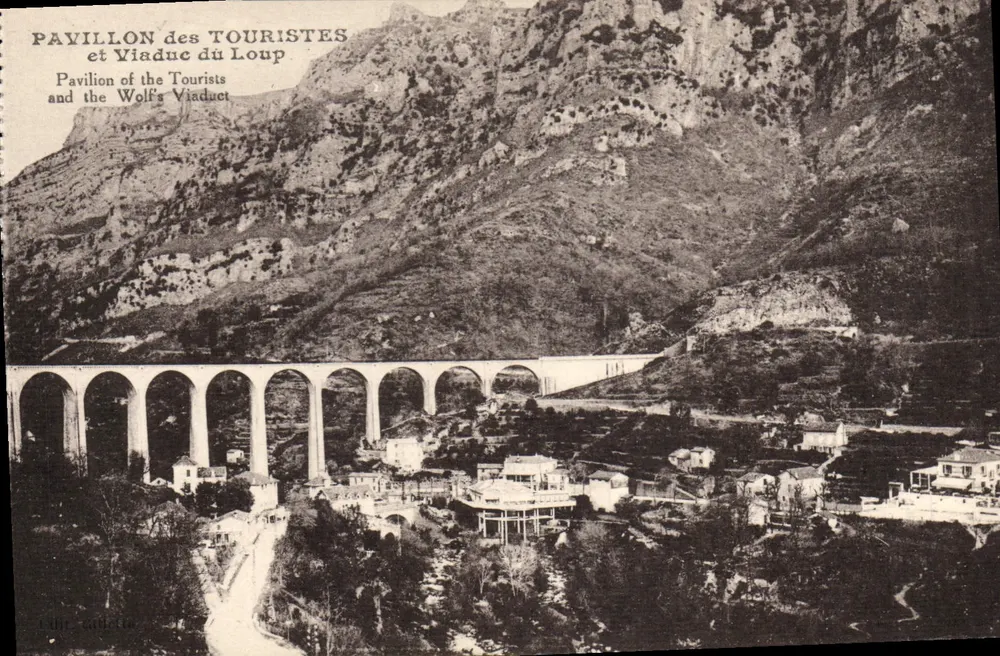 Touristenpavillon und Viadukt des Loup — J. Gilletta et Cie, Nice - Vorderseite
