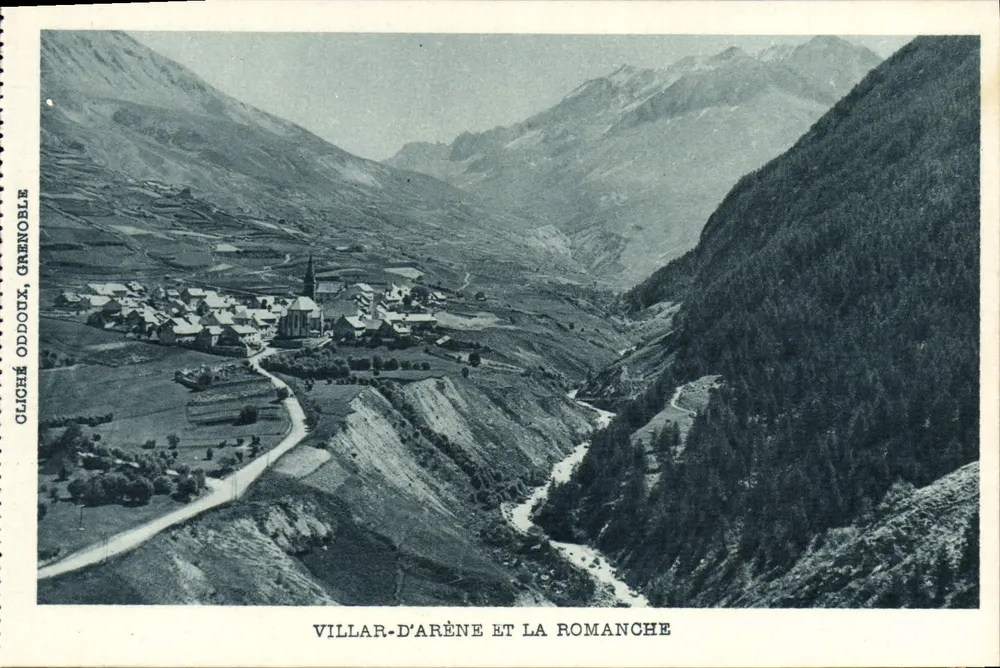 Villar-d'Arène en de Romanche — panoramische uitzicht — Oliglé, Grenoble - Voorkant