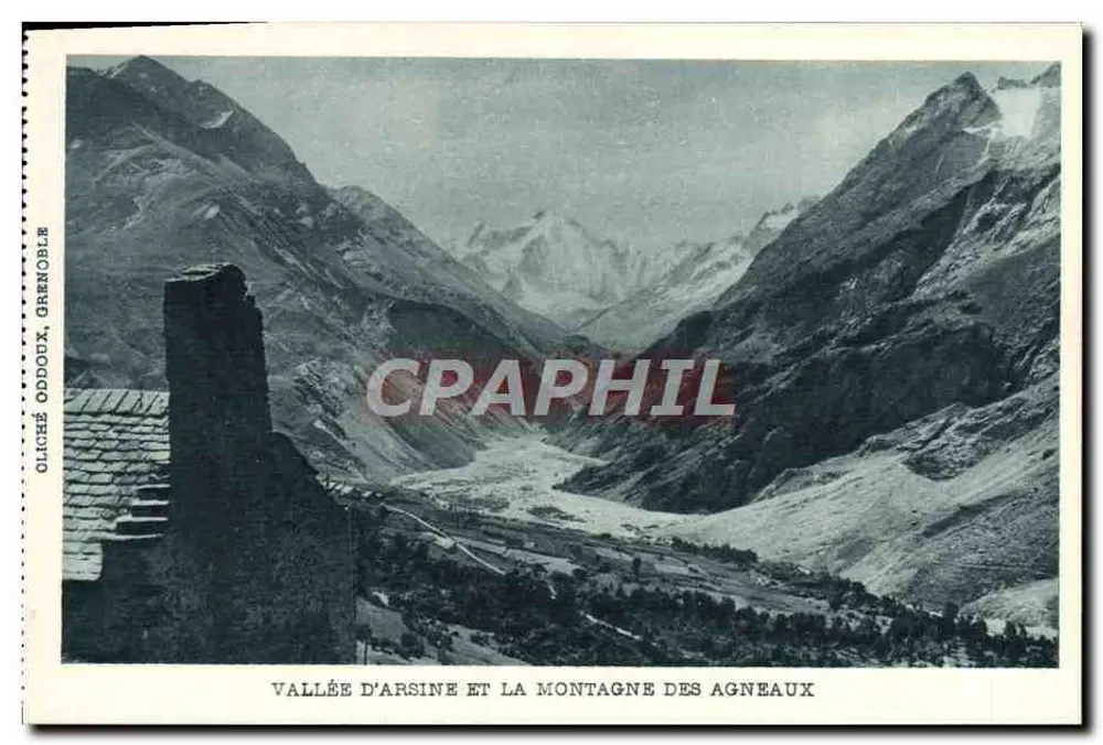 Vallée d'Arsine und die Berg der Lämmer — cliché Oddoux, Grenoble - Vorderseite