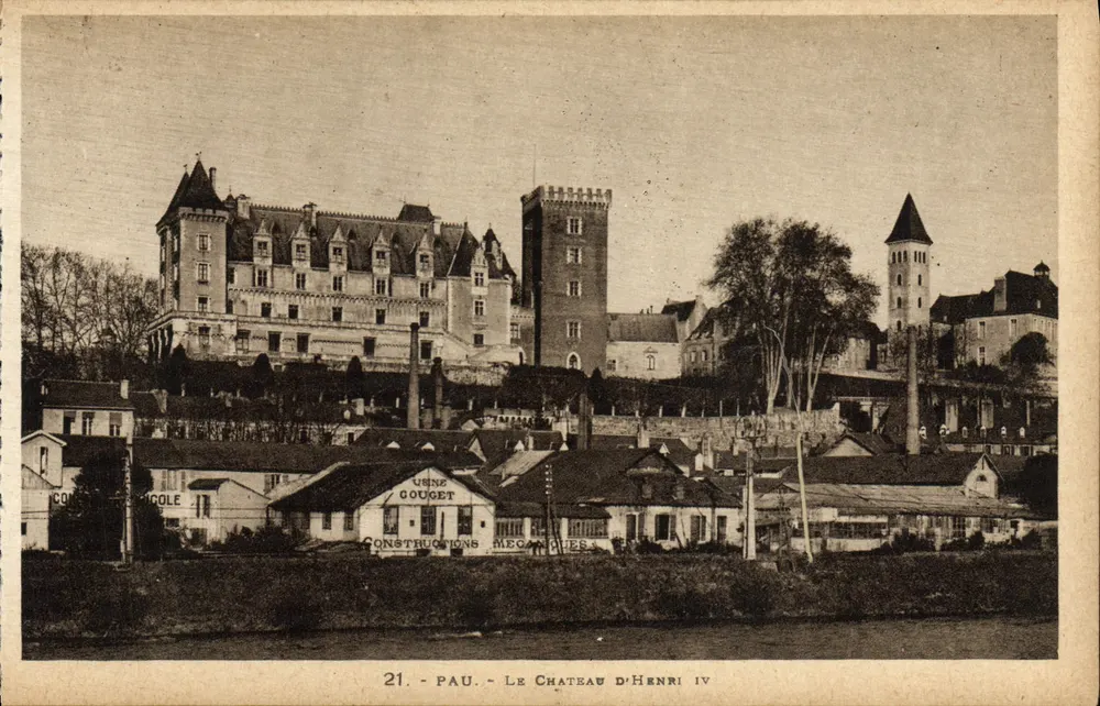 Pau - Das Schloss von Henri IV — Fabrik Gouget — Verleger Labouche Frères Toulouse, n° 21 - Vorderseite
