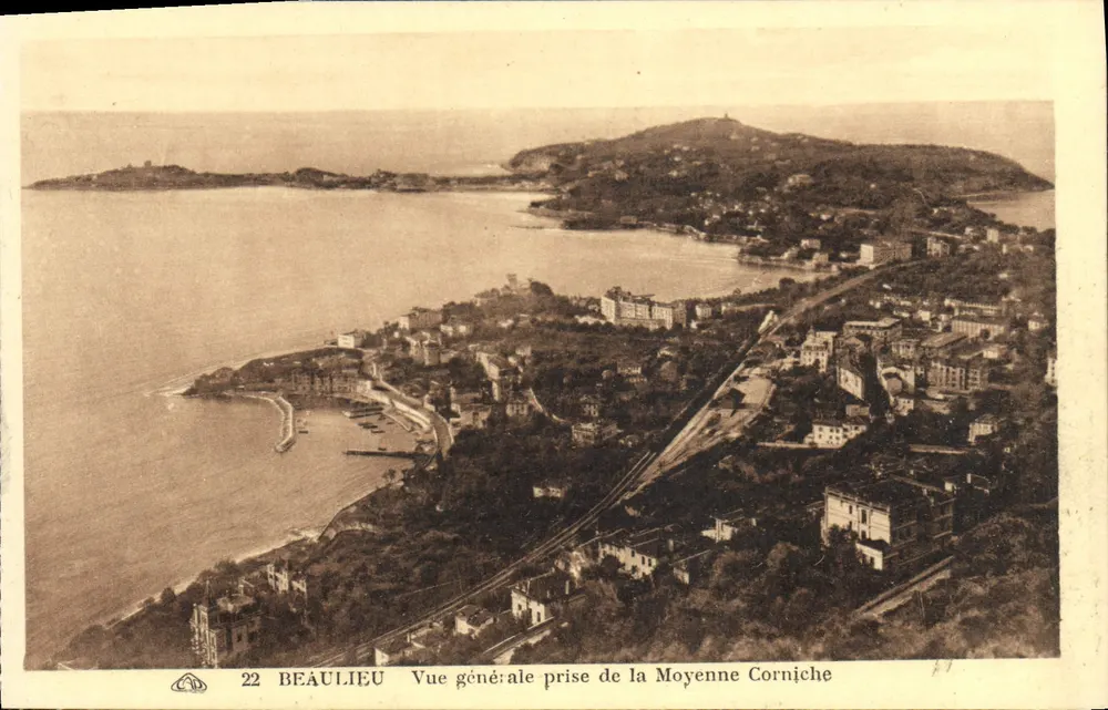 Beaulieu — Vista geral tirada da Média Corniche — Editor anônimo, n° 22 - Frente