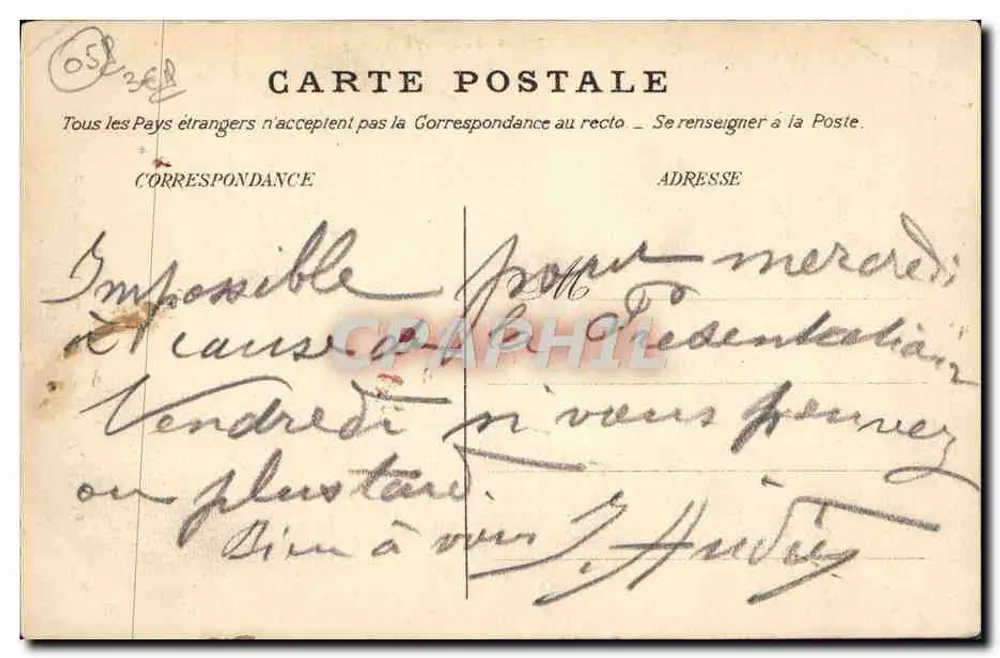 Le Queyras — Vallée de Mollines — Une Demoiselle coiffée — V. Fournier, Verleger, Gap - Rückseite