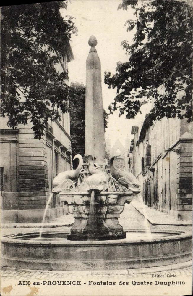 AIX en-PROVENCE — Fontaine des Quatre Dauphins — Édition Cârle - Vorderseite