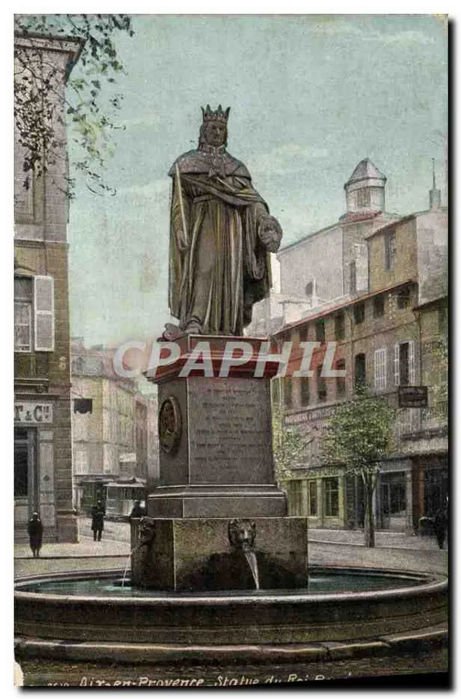 Aix-en-Provence — Estátua do Rei Peregrino — T&C - Frente