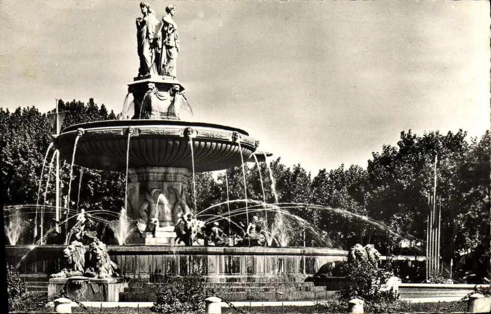 Aix-en-Provence — A Grande Fontaine — Edições G. Ligny - Frente