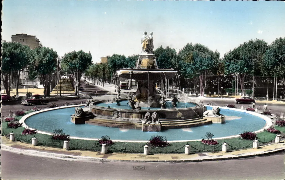 Aix-en-Provence — Die Grande Fontaine auf der Rotonde (19. Jahrhundert) — Éditions de France, rue Clapier - Vorderseite