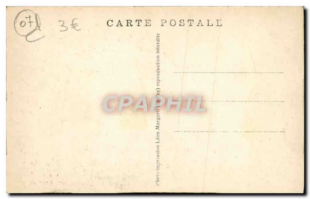 Mont Gerbier-des-Joncs (Ardèche) — Luftbild, H. 1.554 m — Léon Margerit - Rückseite