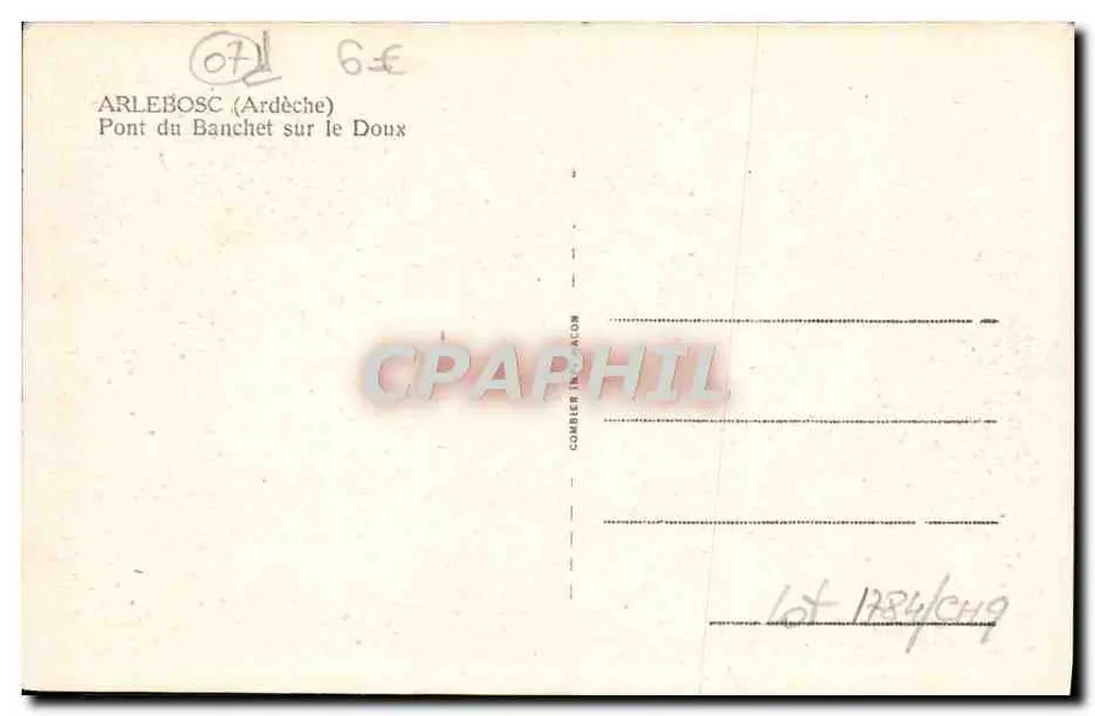 Arlebosc (Ardèche) — Pont du Banchet sobre o Doux — Combier - Verso