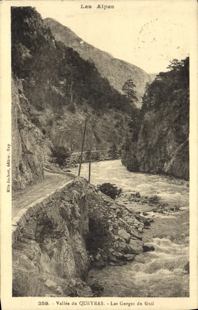 Die Alpen — Tal des Queyras — die Schluchten des Guil — Frau Jonhert, Verlag, Gap, Nr. 359 - Vorderseite