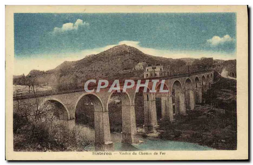 Sisteron — Vista do Caminho de Ferro — Edição do Base Parisien - Frente