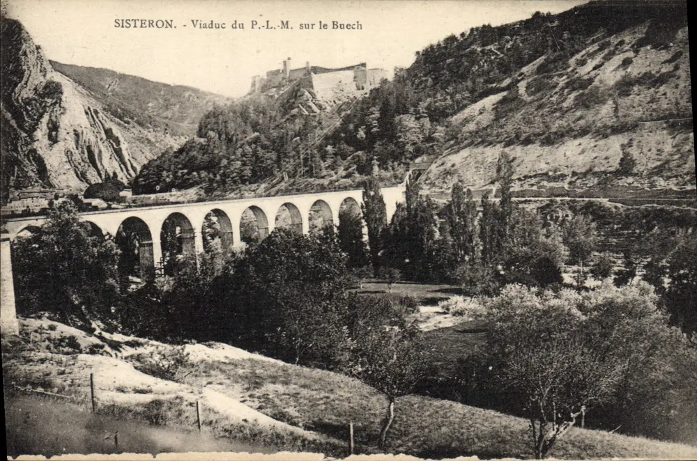 Sisteron - Viaducto del P.L.M. sobre el Buech - Anverso