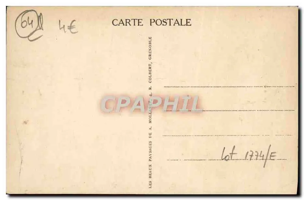 Sisteron — Die Citadel und ihre Mauern — A. Mollard, Grenoble - Rückseite