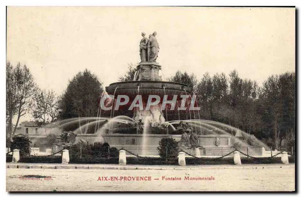 AIX-EN-PROVENCE — Fontaine Monumentale — Trennander, editor - Frente