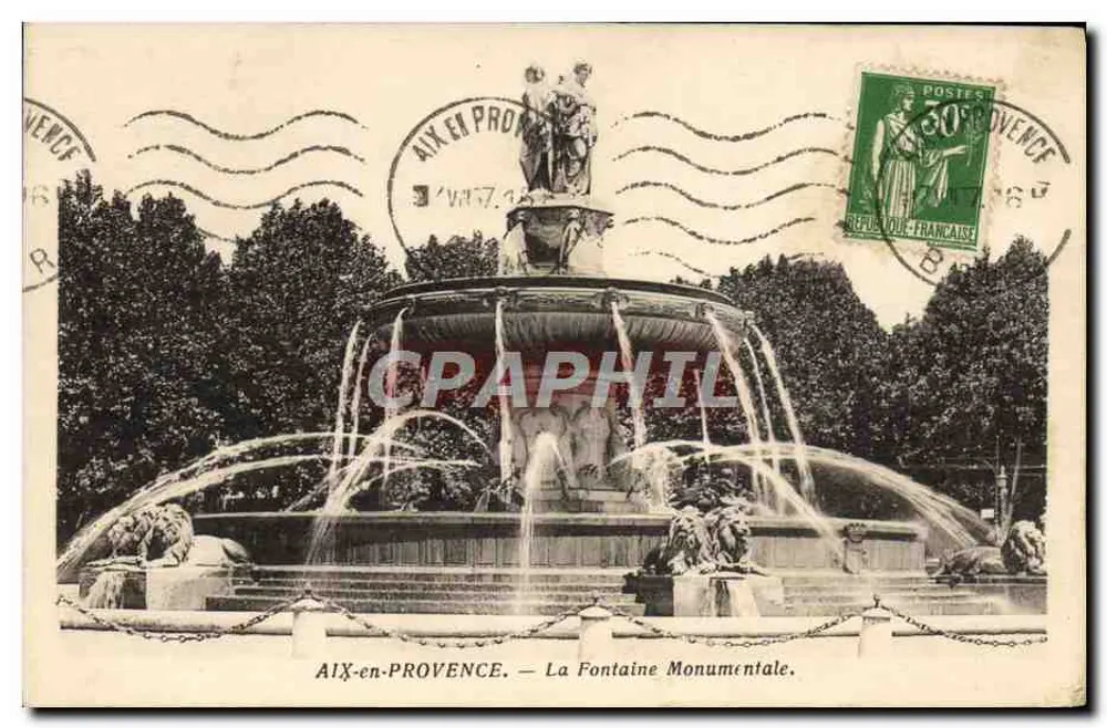 AIX-en-PROVENCE — Die Monumentale Fontäne — Ausgabe Louis, Aix - Vorderseite