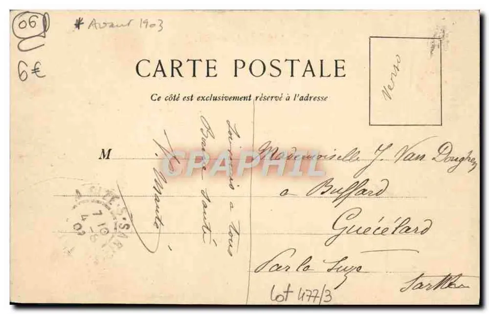 Beaulieu - Estrada de Saint-Jean — G. E. Ederograme Néau, Paris - Verso