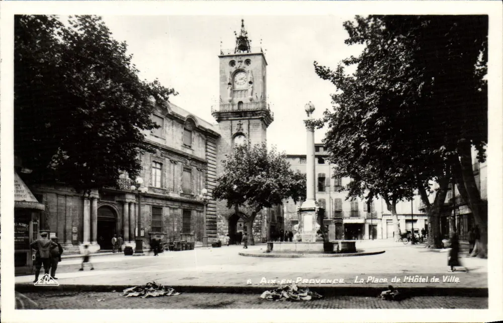 Aix-en-Provence — La Place de l'Hôtel de Ville — Verleger C.P.A.P. Paris, Nr. 6 - Vorderseite