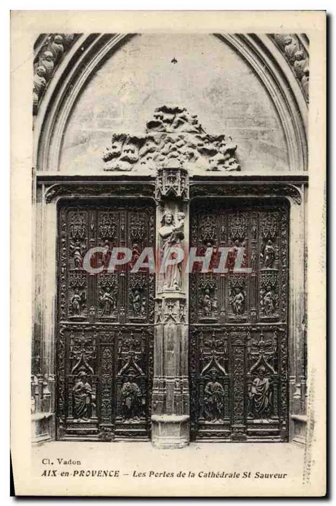 Aix-en-Provence — Die Türen der Kathedrale Saint-Sauveur — Cl. Vadon - Vorderseite