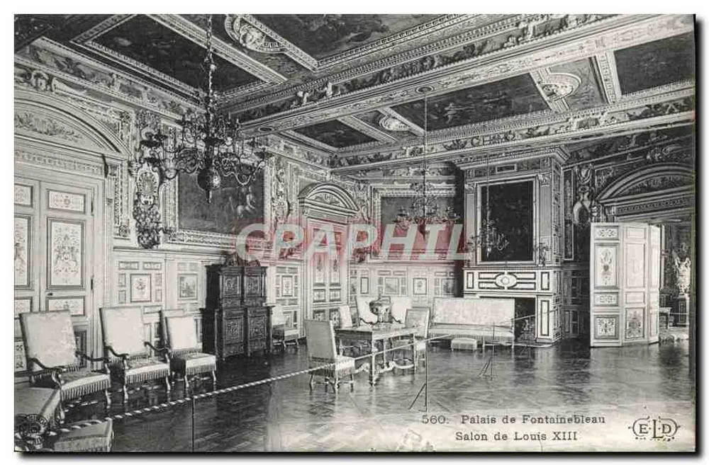 Palast von Fontainebleau — Salon von Louis XIII — Verlag ELD, Nr. 560 - Vorderseite