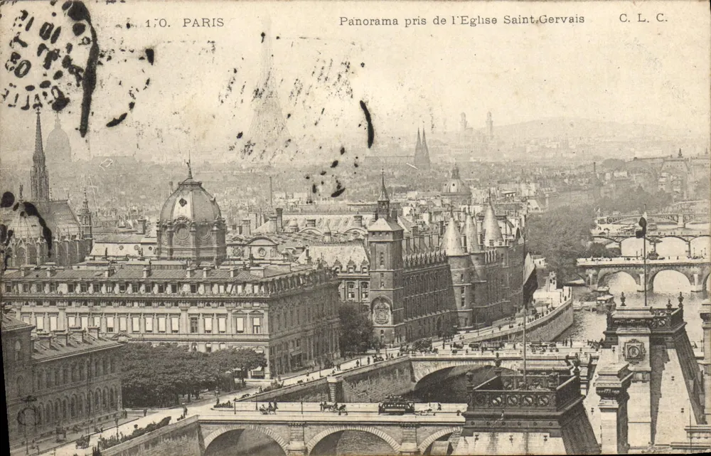 Paris — Panorama vom Kirchhof Saint-Gervais — C. L. C. - Vorderseite