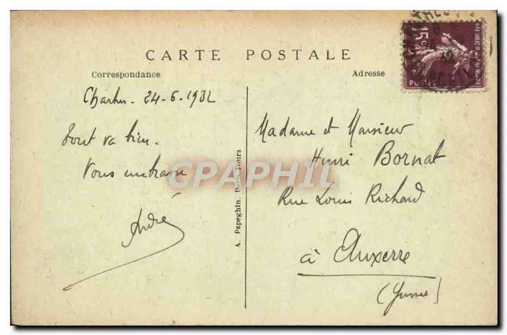 Versailles — Der Kriegssaal — A.P. - Rückseite