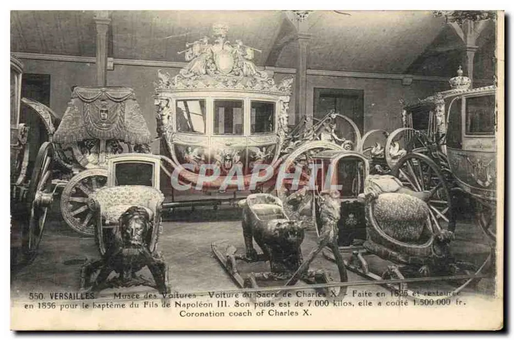 Versailles — Museum of Cars — Car der Krönung von Karl X — Verlag: Editions d'Art Colbert - Vorderseite
