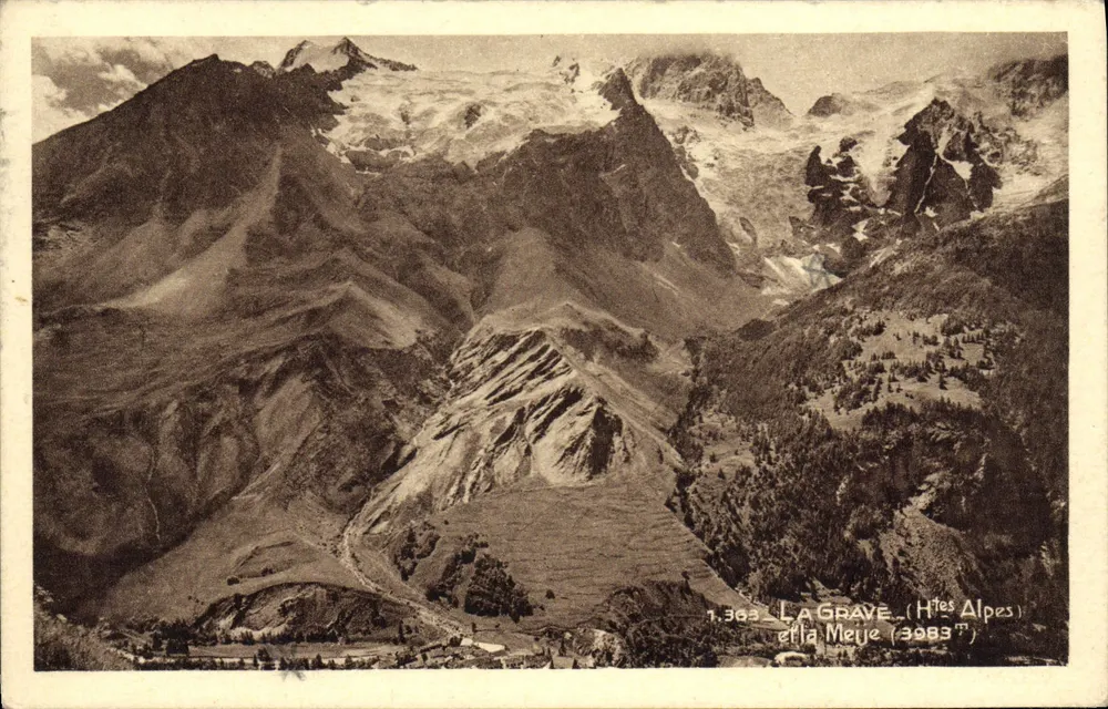 La Grave e a Meije — Alpes Altos — Braun & Cie, n° 1363 - Frente