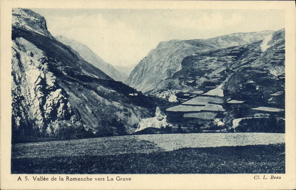 Vale da Romanche perto de La Grave — Cl. L. Beau, série A 5 - Frente