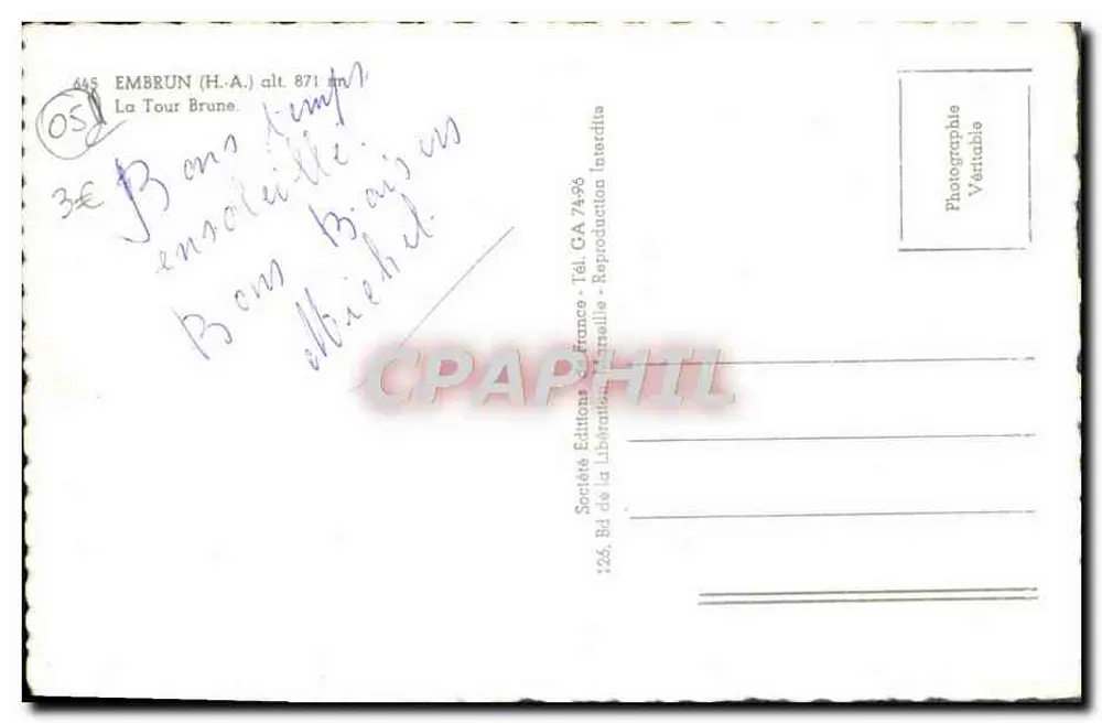 ला टूर ब्रून - एम्ब्रुन (H.A.) ऊंचाई 871 मीटर - र्वाइनर - पीछे