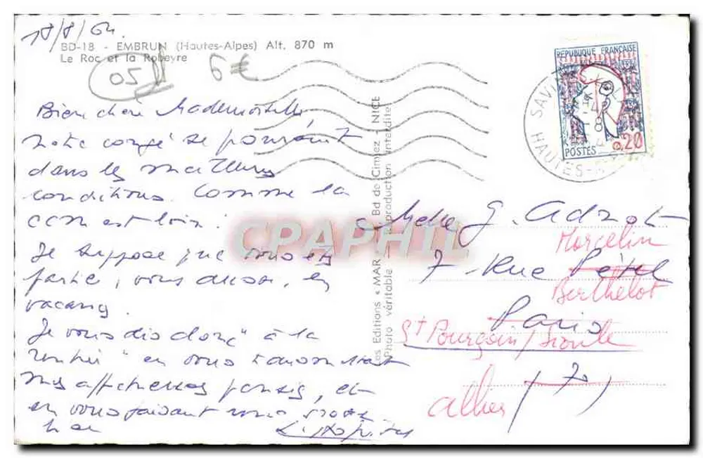 Embrun (Hautes-Alpes) — Le Roc et la Rocheyre — Éditions MAR - Verso