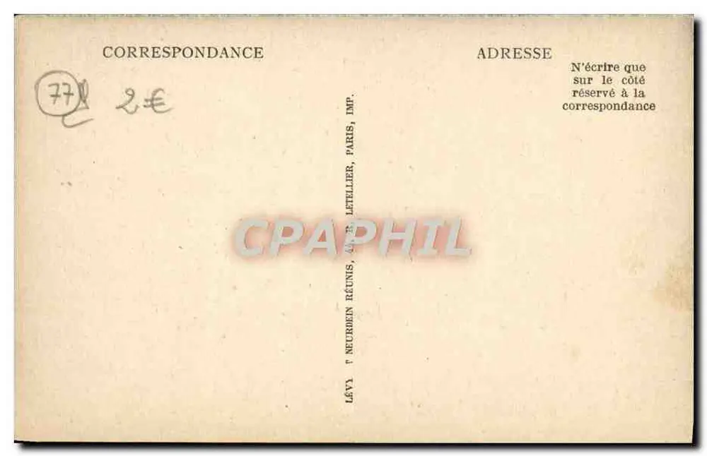 Fontainebleau — Sala do Papa — L.L. — n°356 - Verso