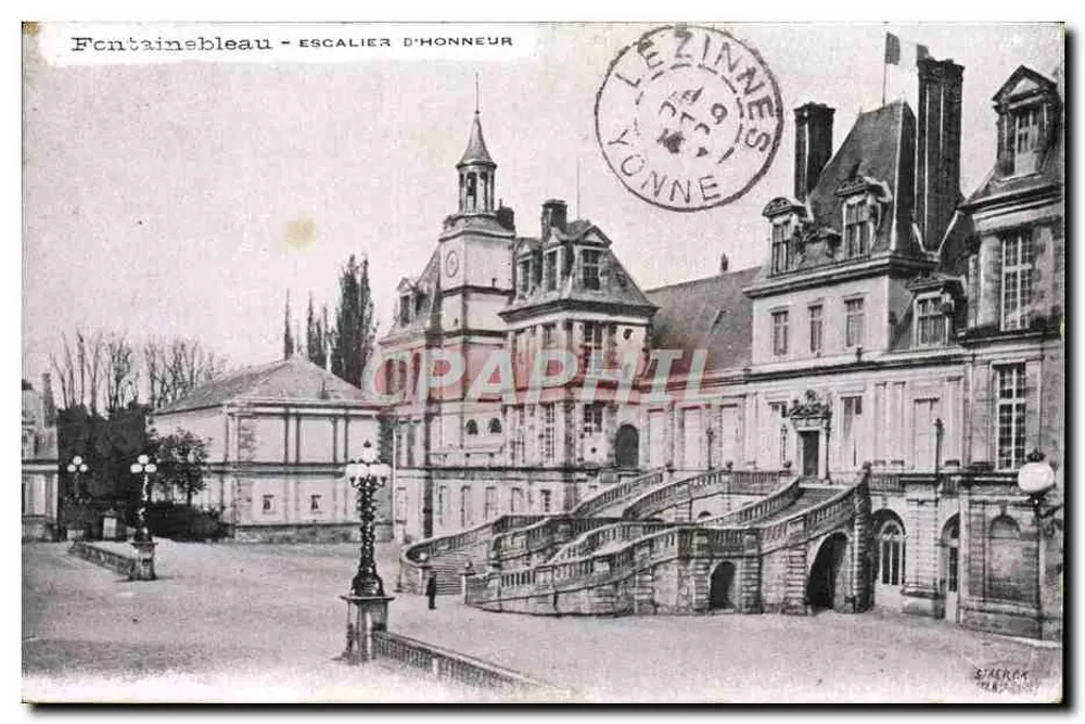 Fontainebleau - Escada de Honra — editor B. LEROUX, n° 487 - Frente