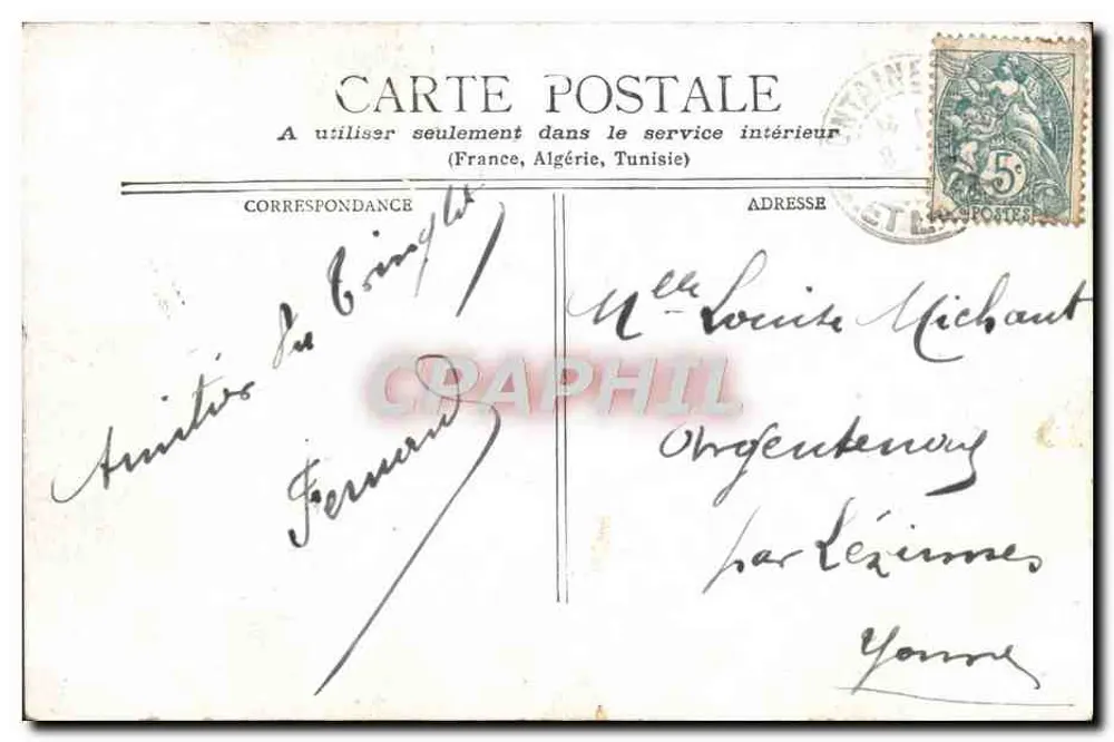 Fontainebleau - Escada de Honra — editor B. LEROUX, n° 487 - Verso