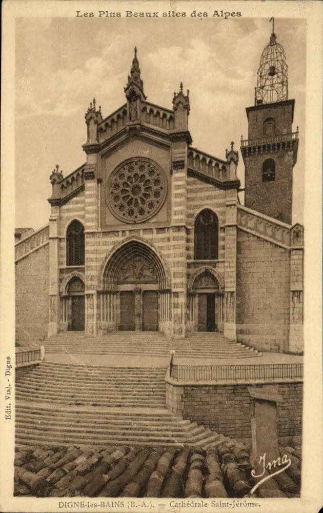 Digne-les-Bains — Catedral de São Jerônimo — Edit. Vial - Digne - Frente