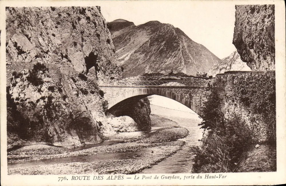 Der Gueydan-Brücke, Tor zum Haut-Var — Alpenroute — Nr. 776 - Vorderseite