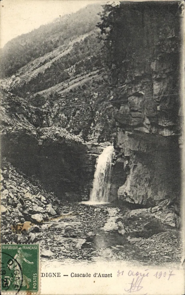 Digne — Cachoeira de Auzet — Editor desconhecido, número de série não visível - Frente