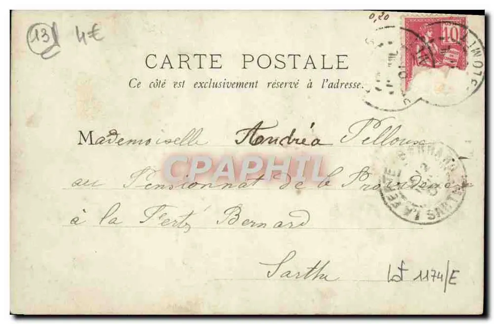 ले अलिसकैंप्स — अर्लेस, जुलाई 1901 — अज्ञात प्रकाशक, श्रृंखला संख्या 1 - पीछे