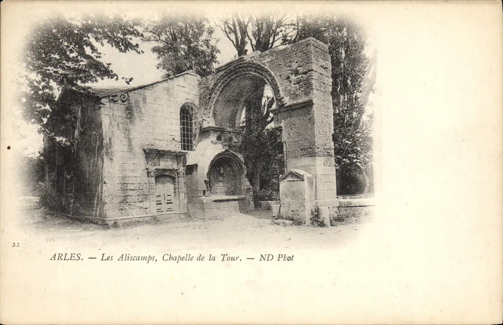Arles — Les Aliscamps, Kapelle der Turm — ND Ptot - Vorderseite